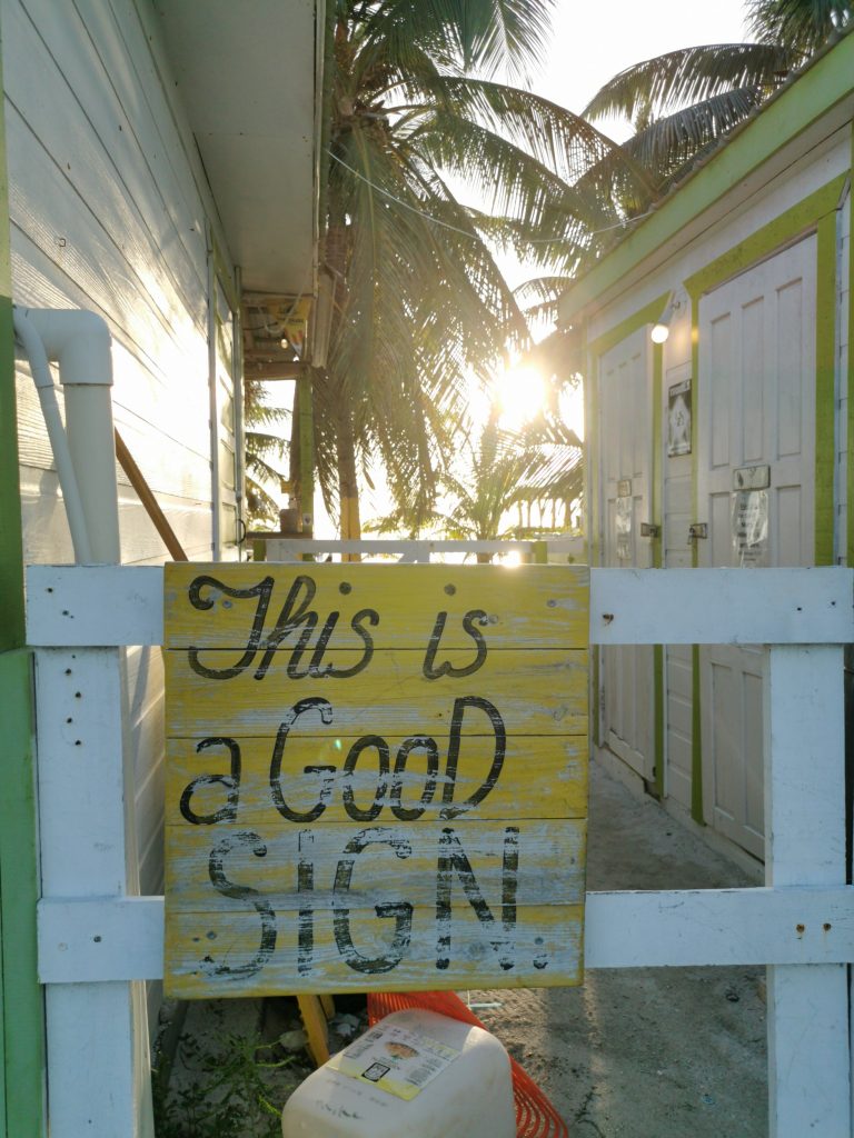 Good sign choses à faire à Caye Caulker