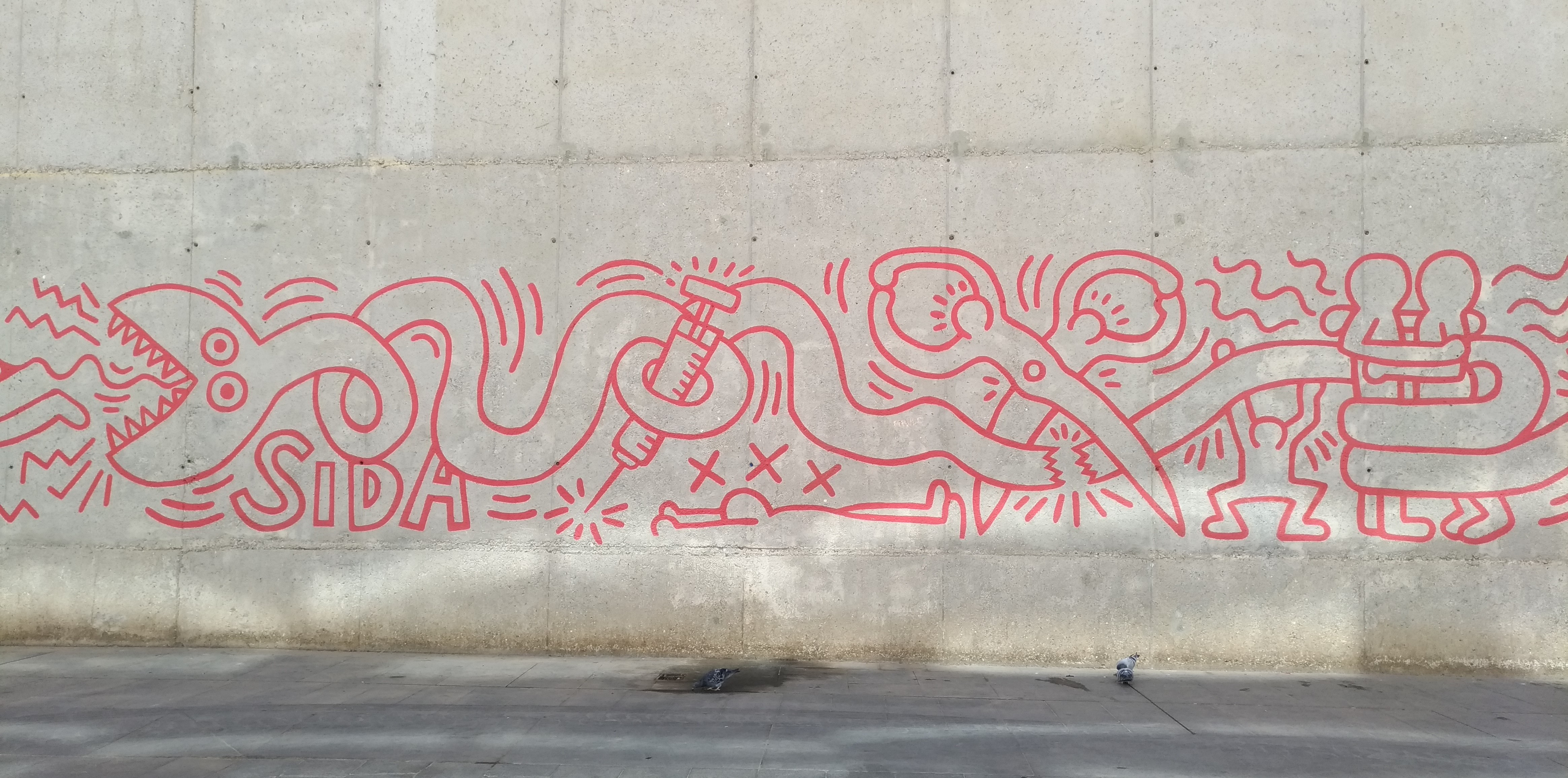 Keith Harring street art barcelone